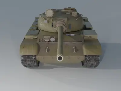 T 55 soviet main battle tank T-55A 3D model