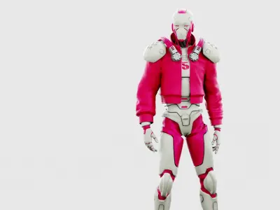 CYBORGTOPIA B-7  Rigged for Unreal Engine - Unity - MIXAMO 3D model