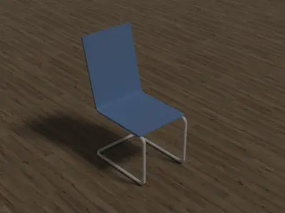 Generic Table Chair Set  Free low-poly 3D model