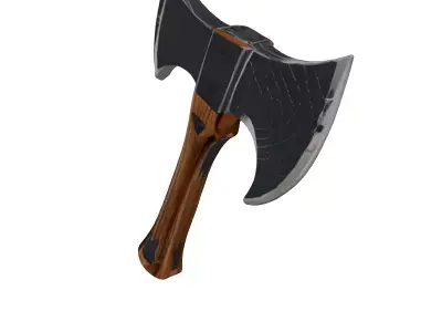 Double Bladed Battle Axe 3D model purchase