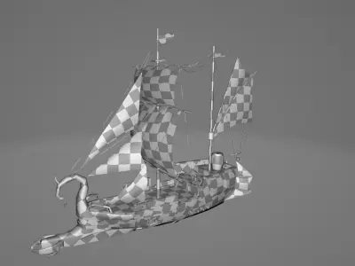 Pirate Ship 1 Low-poly 3D model