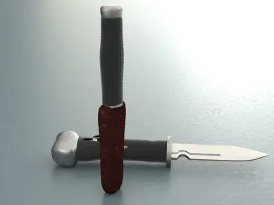 laos Game Combat Knife Low-poly 3D model