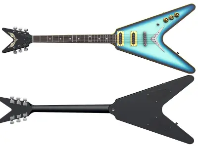 Electric Guitar Part 6 Low-poly 3D model