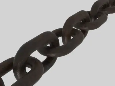 Simple Steel Chain model 3D model