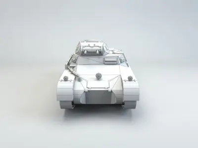 Low Poly Panzer I B Light Tank Low-poly 3D model