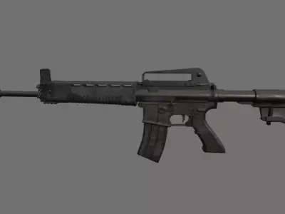 T91 Assault Rifle 3D model With PBR Texture Low-poly 3D model
