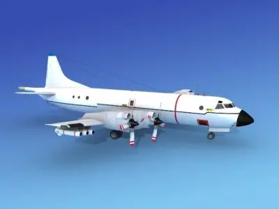 Lockheed P-3 Orion Unmarked 2 3D model