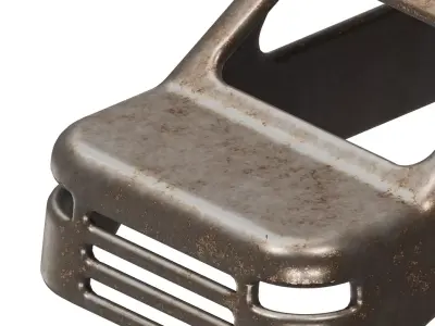 Rusty Passenger Car Frame 3D model