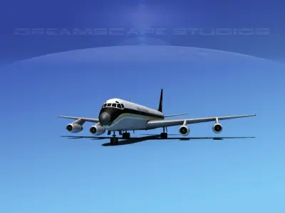 Douglas DC-8-63 British Caledonian 3D model