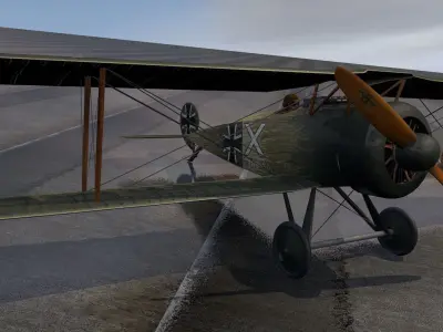 Fokker D-V - D-5 3D model
