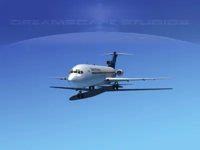Boeing 727-200 Ansett Australia 3D model