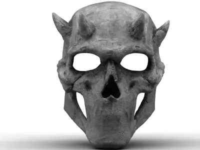 Demon Skull Mask 3D Print Model 3D print model