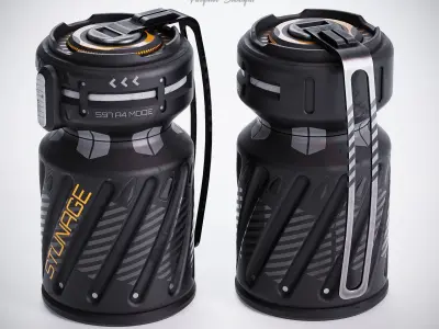 Sci-Fi Grenade Low-poly 3D model