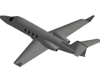 learjet private jets in philippines 3D model