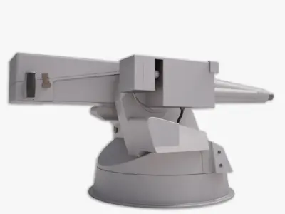 Hitrole naval gun 3D model