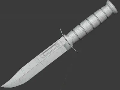 Knife PBR low-poly Game ready Low-poly 3D model