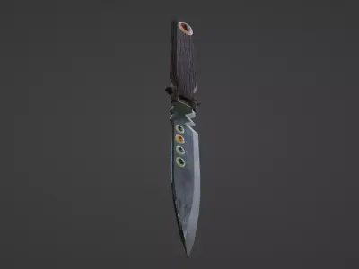 KNIFE WITH EYES Low-poly 3D model