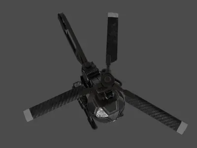 Copter Drone Low-poly 3D model