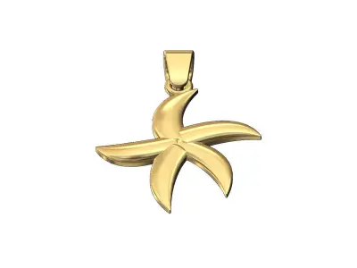 Simple starfish pendant charm 3D print model