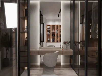 Corona Render Interior Wardrobe Modern Design 3D model Free 3D model