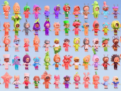 GASTRO - Characters Collection Pack by yaro-team Low-poly 3D model