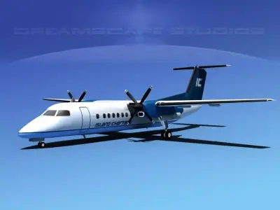 DeHavilland DHC-8-Q300 Island Charters 3D model
