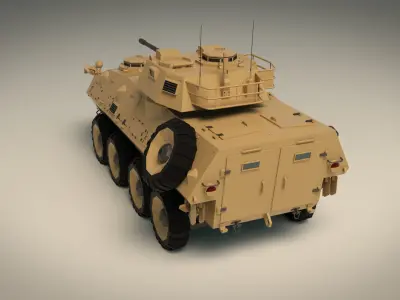 Low Poly Tank 05 Low-poly 3D model