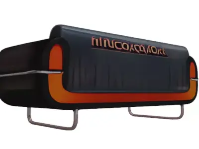 Modern Futuristic Sci-Fi Sofa Cyberpunk Lounge Couch Low-poly 3D model