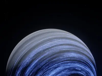 Planet Space Gas Giant Ready Low-poly 3D model