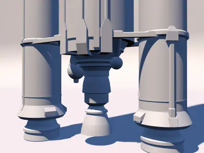 Ariane 5 rocket 3D print model