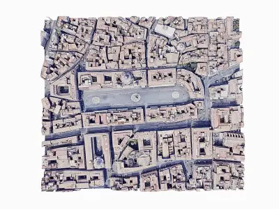 Navona Square - city - Rome Low-poly 3D model