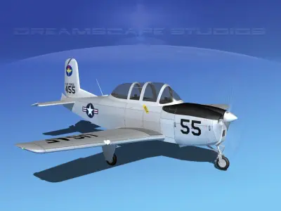 Beechcraft T-34 Mentor V02 USAF 3D model