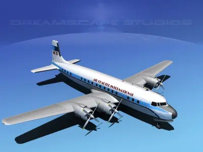 Douglas DC-7C Air Charter Intl 3D model