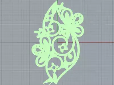 Anello svg file of leaf in shape of flower Free 3D model