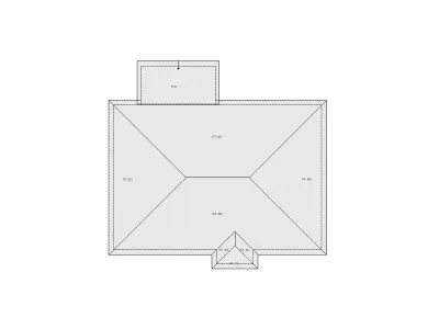 Residential Roof Sketch - 21-30 SQ - Xactimate 3D model