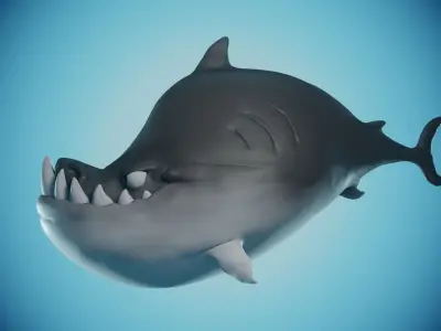 Shark - Cartoon Styled  3D model