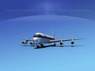Douglas DC-8-63F United 3D model