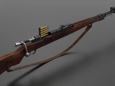 Kar98k Sniper Rifle Fps - Tps Low-poly 3D model