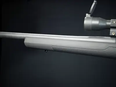 PBR - R700 Sniper Rifle  - Game-Ready 3D Asset Low-poly 3D model