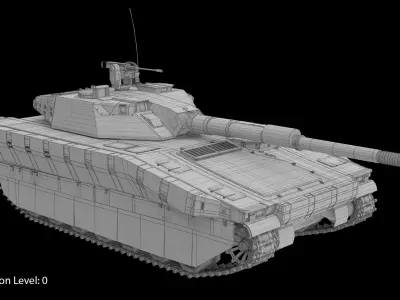 CV90 120T Low-poly 3D model