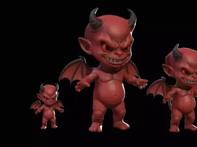 ChibiDemon1Pack1 Low-poly 3D model