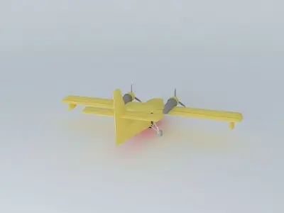 A CANADAIR airplane with propellers Free 3D model