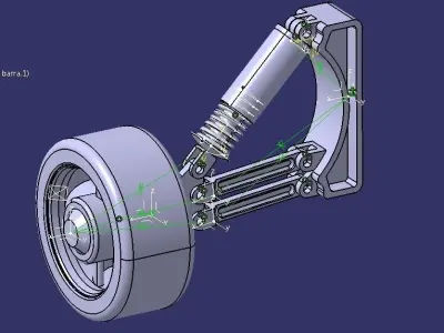 Car Model Suspension Free 3D model