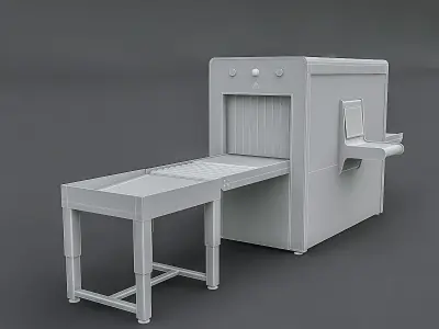 Xray 3D Model metal detector machine Low-poly 3D model