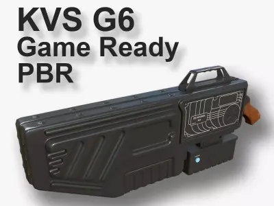 Antidrone gun KVS G6 Low-poly 3D model