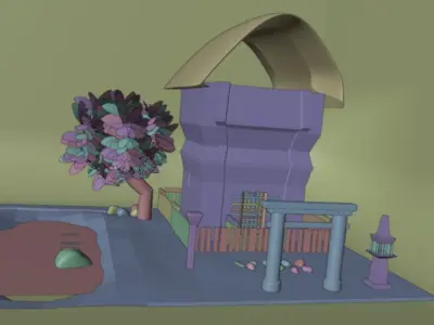 Templo Japones Free 3D model