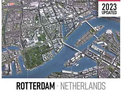 Rotterdam - 3D City Low-poly 3D model