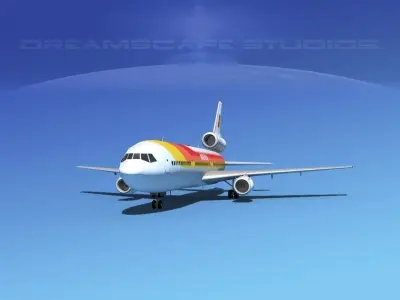 Douglas DC-10 Iberia 3D model