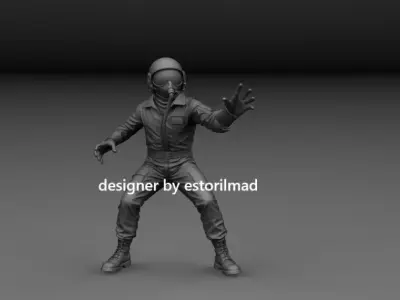 NATO EUROFIGHTER TYPHOON AIRCRAFT PILOT v3 3D print model