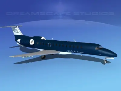 Embraer ERJ-135 Atlantic Air 3D model